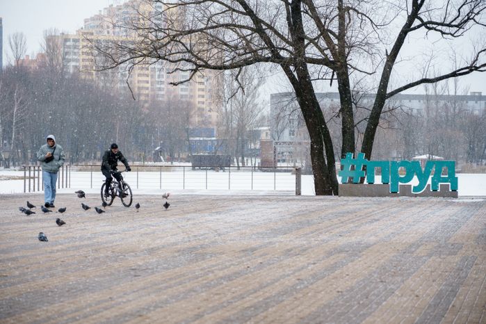 Реутов. Парк «Фабричный пруд». Зима