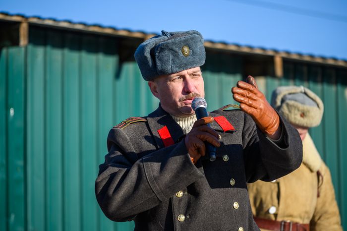 Военно-историческая реконструкция в музее танка Т-34 в Мытищах