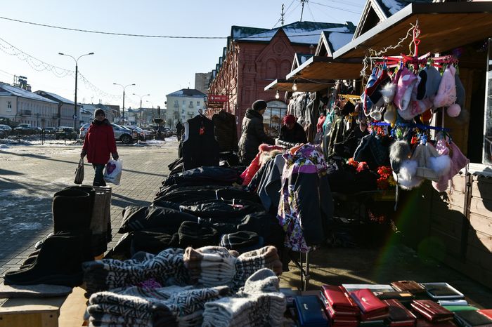 Уличная торговля в Клину