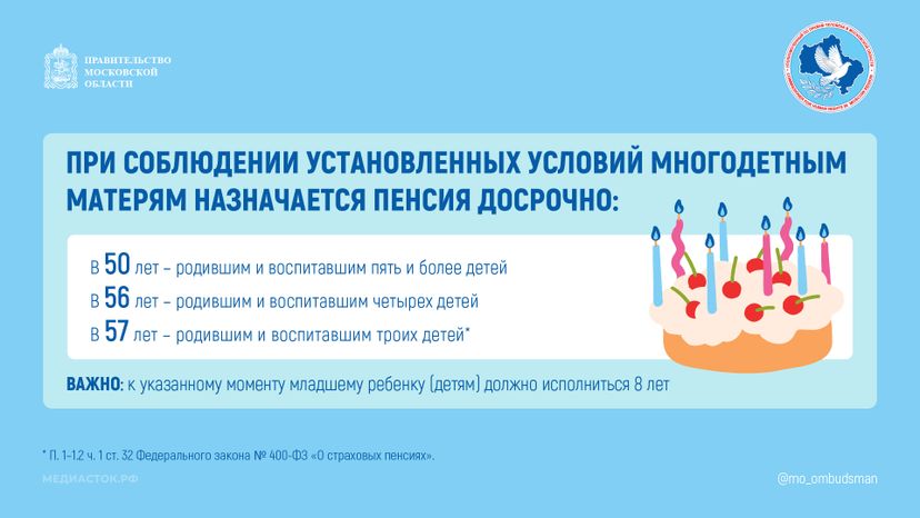Когда многодетная мать может выйти на пенсию горизонталь 04
