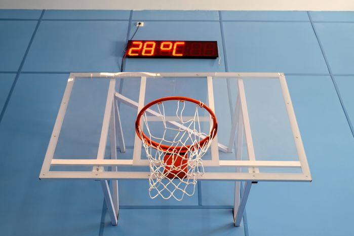 Спортивный зал средней школы №14 после капитального ремонта в Коломне