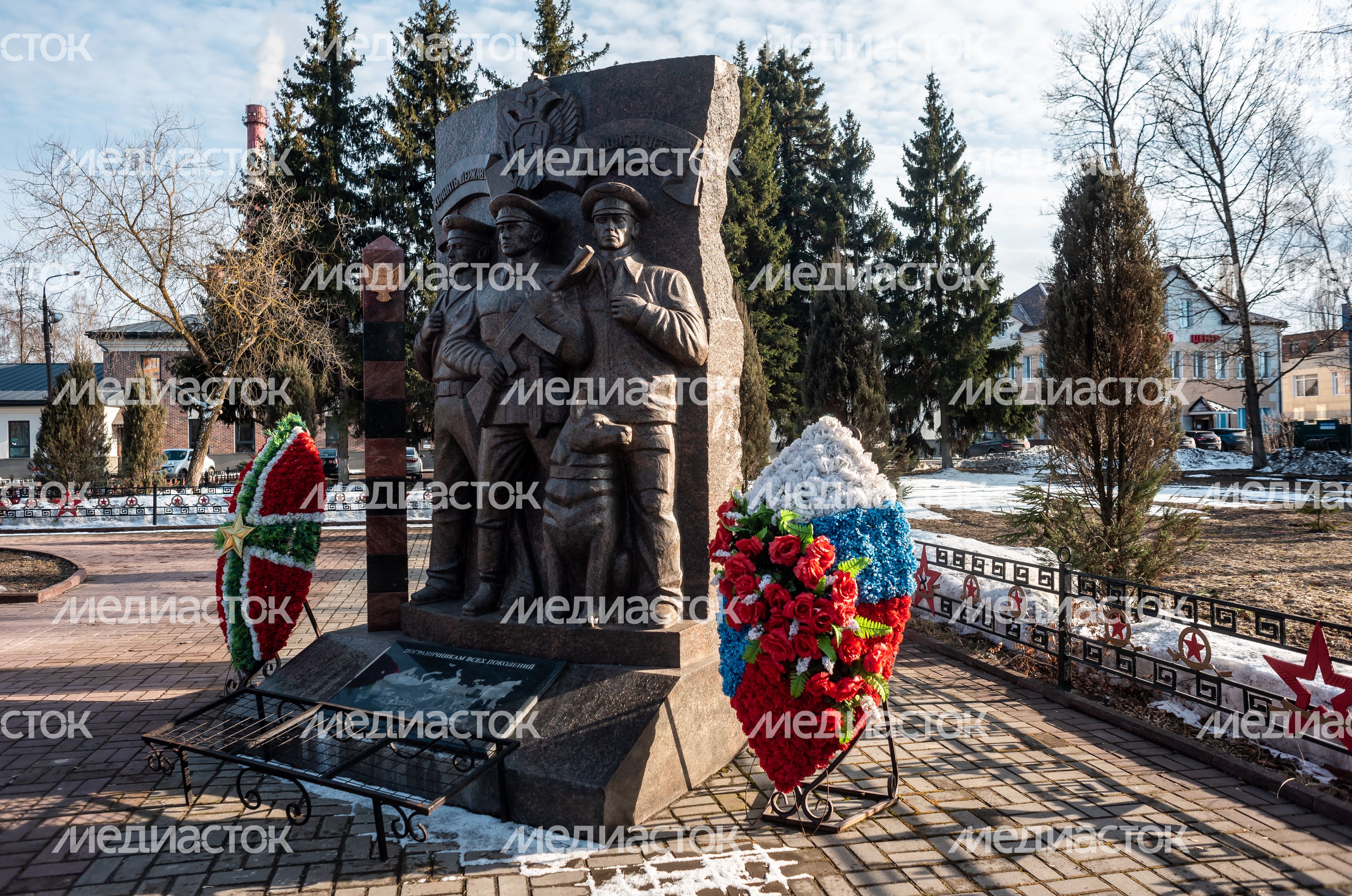 Зимние виды города Чехов