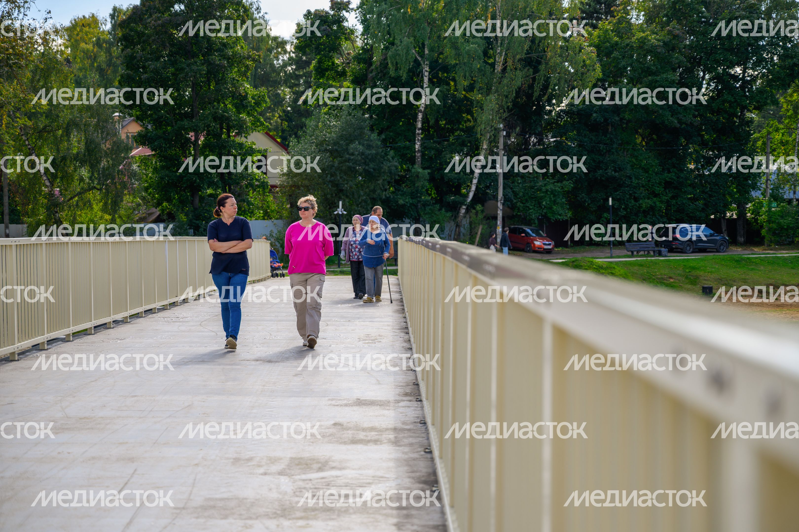 Новый Телешовский мост через реку Македонку в Малаховке округа Люберцы Новый Телешовский мост через реку Македонку в Малаховке округа Люберцы