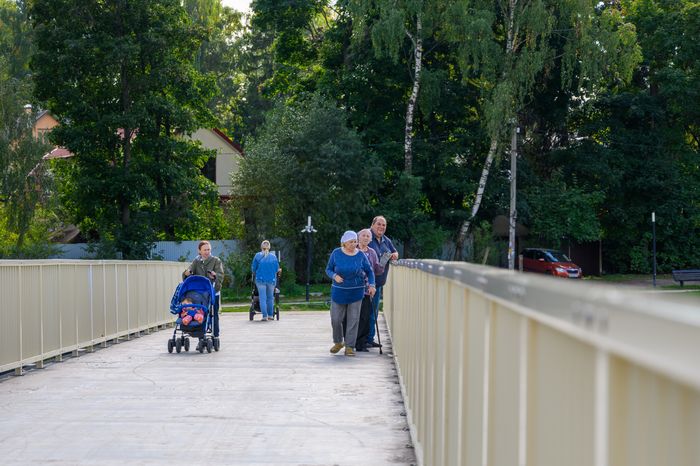 Новый Телешовский мост через реку Македонку в Малаховке округа Люберцы