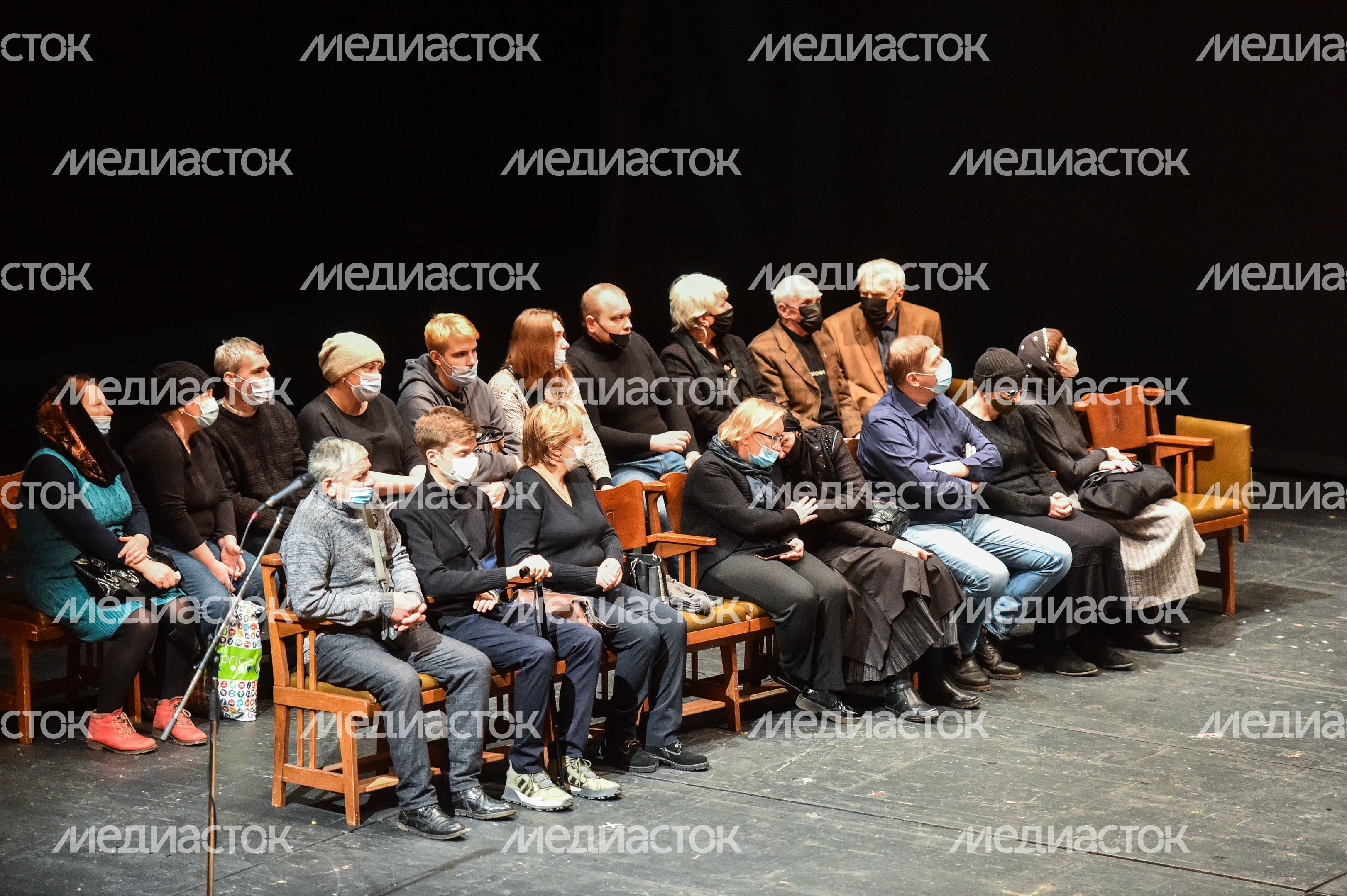 Церемония прощания с артистом Валерием Хлевинским в Московском художественном театре имени Чехова