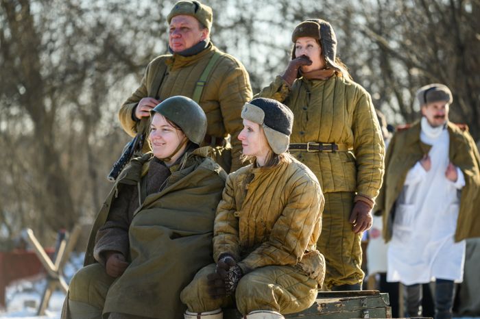 Военно-историческая реконструкция в музее танка Т-34 в Мытищах