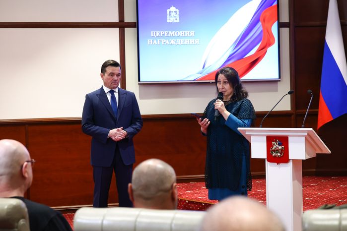 Награждение добровольцев из отряда «БАРС» Губернатором Подмосковья