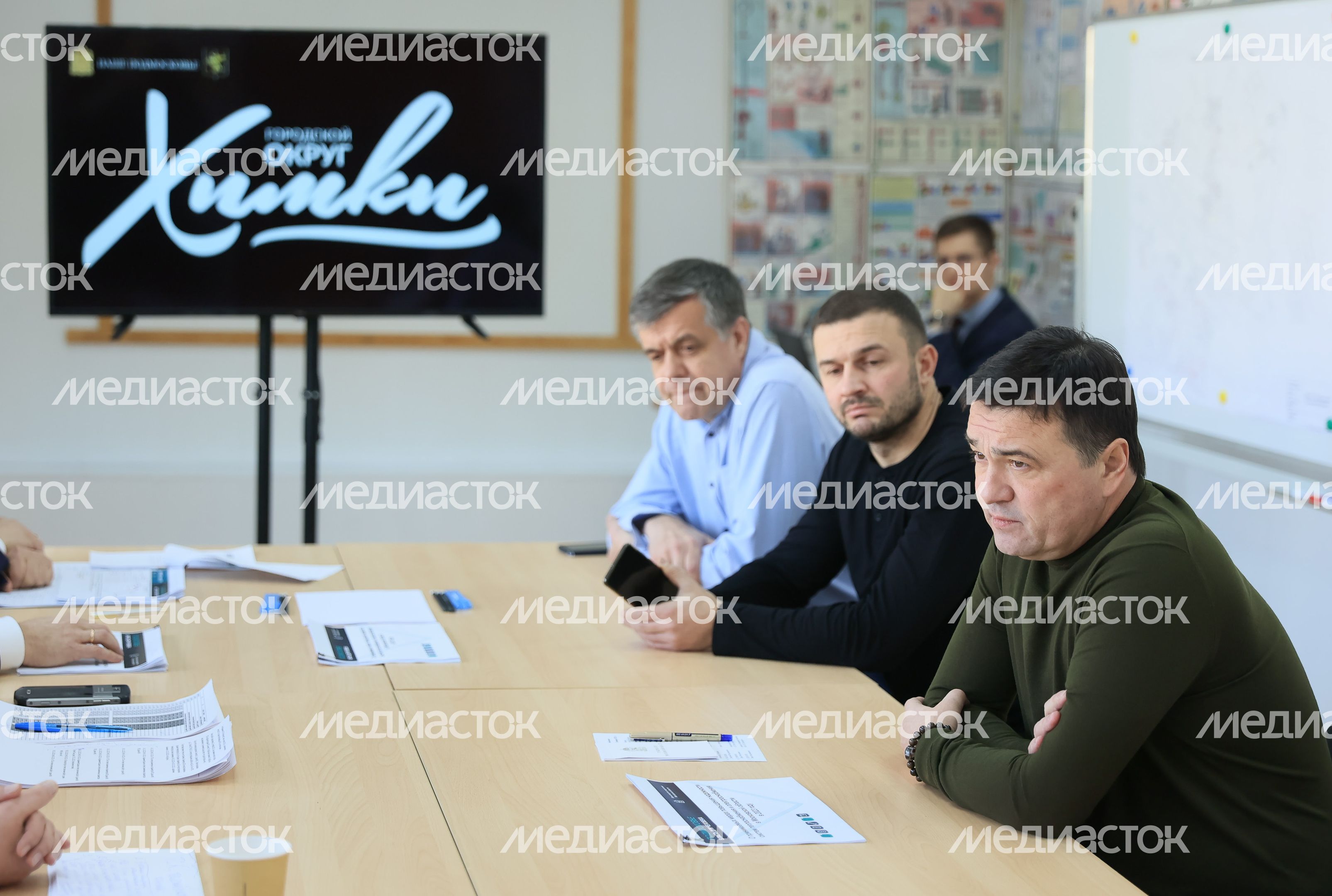 Посещение губернатором Подмосковья мкр. Новые Химки