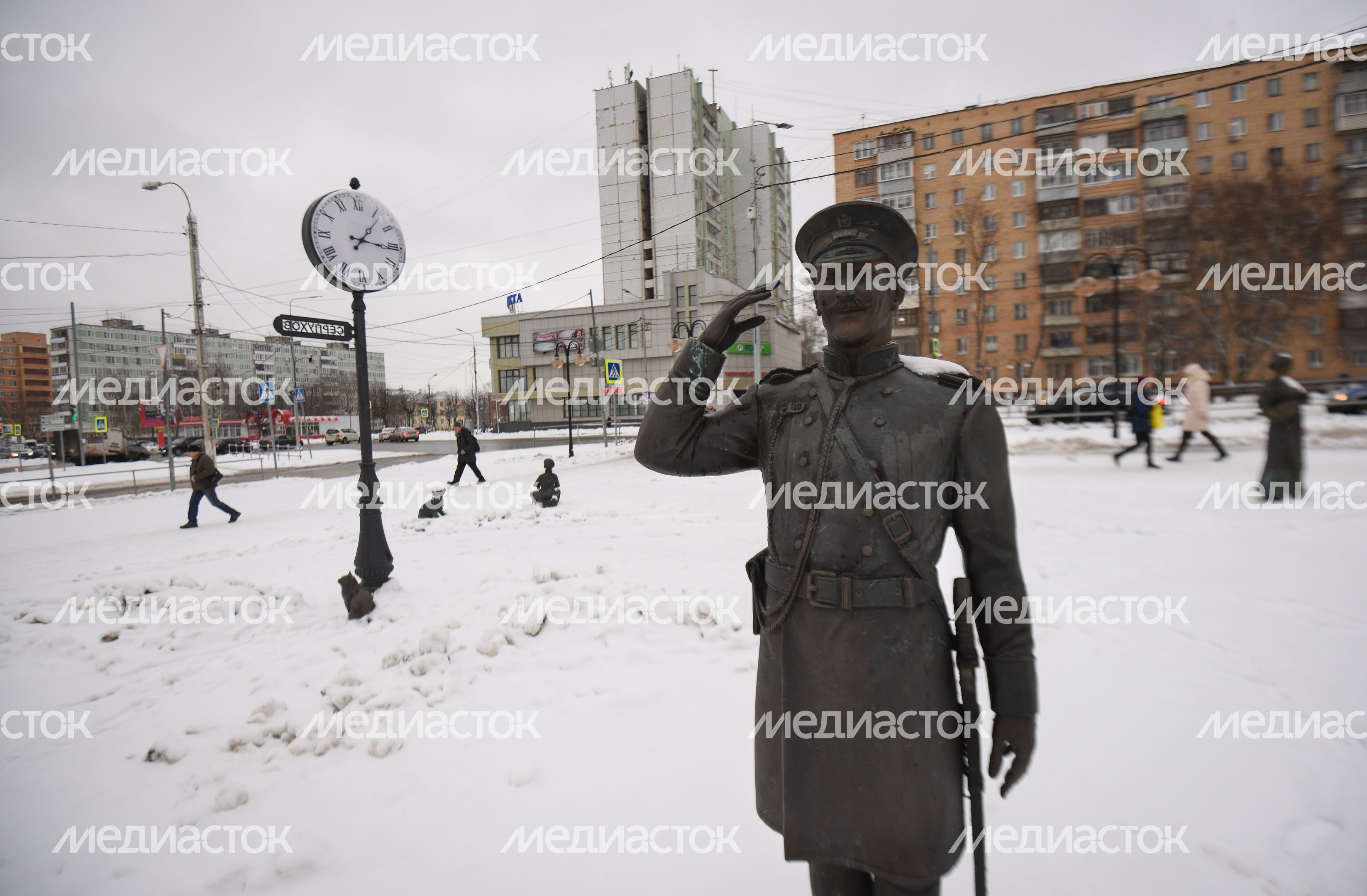 Виды города Серпухов зимой