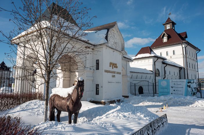 Зимние виды Национального Конного арка Русь