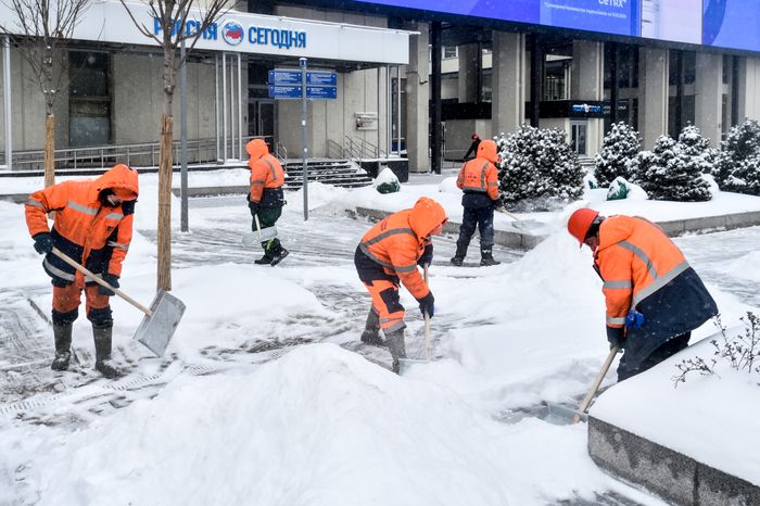 Снегопад в Москве