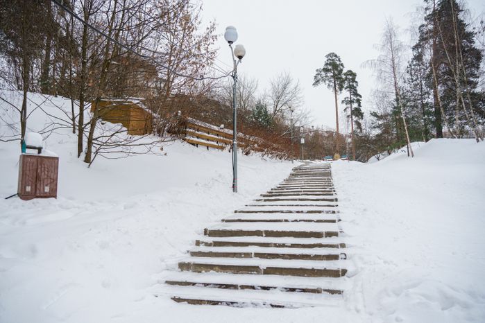 Видное. Тимоховский парк. Зима