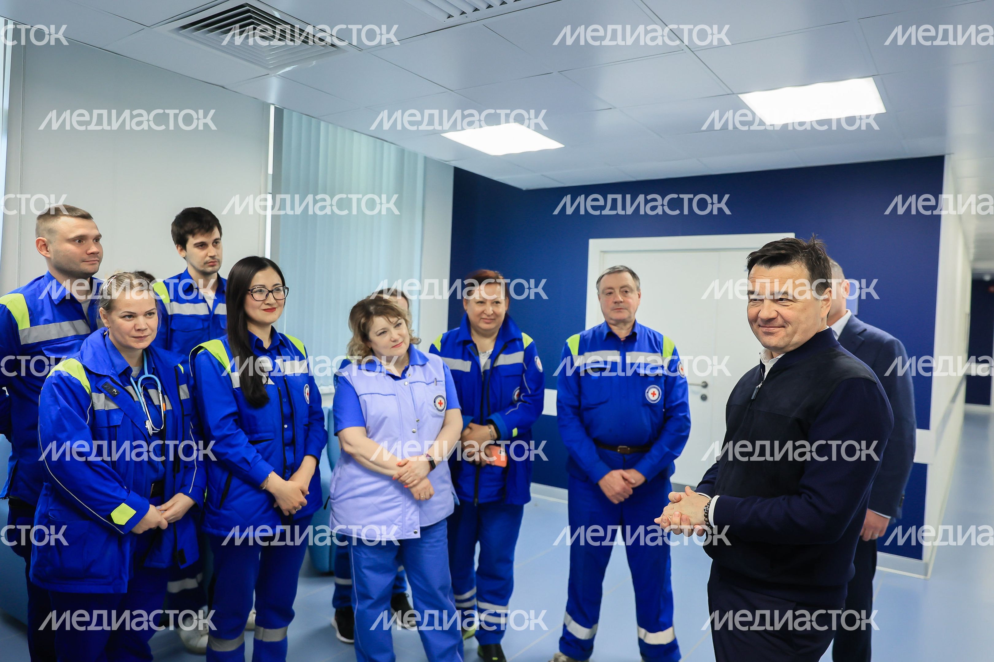 Посещение подстанции скорой помощи в Ленинском округе Губернатором Подмосковья