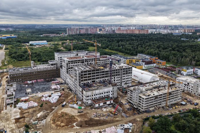 Продолжается строительство ЦРБ в балашихинском мкр. Ольгино