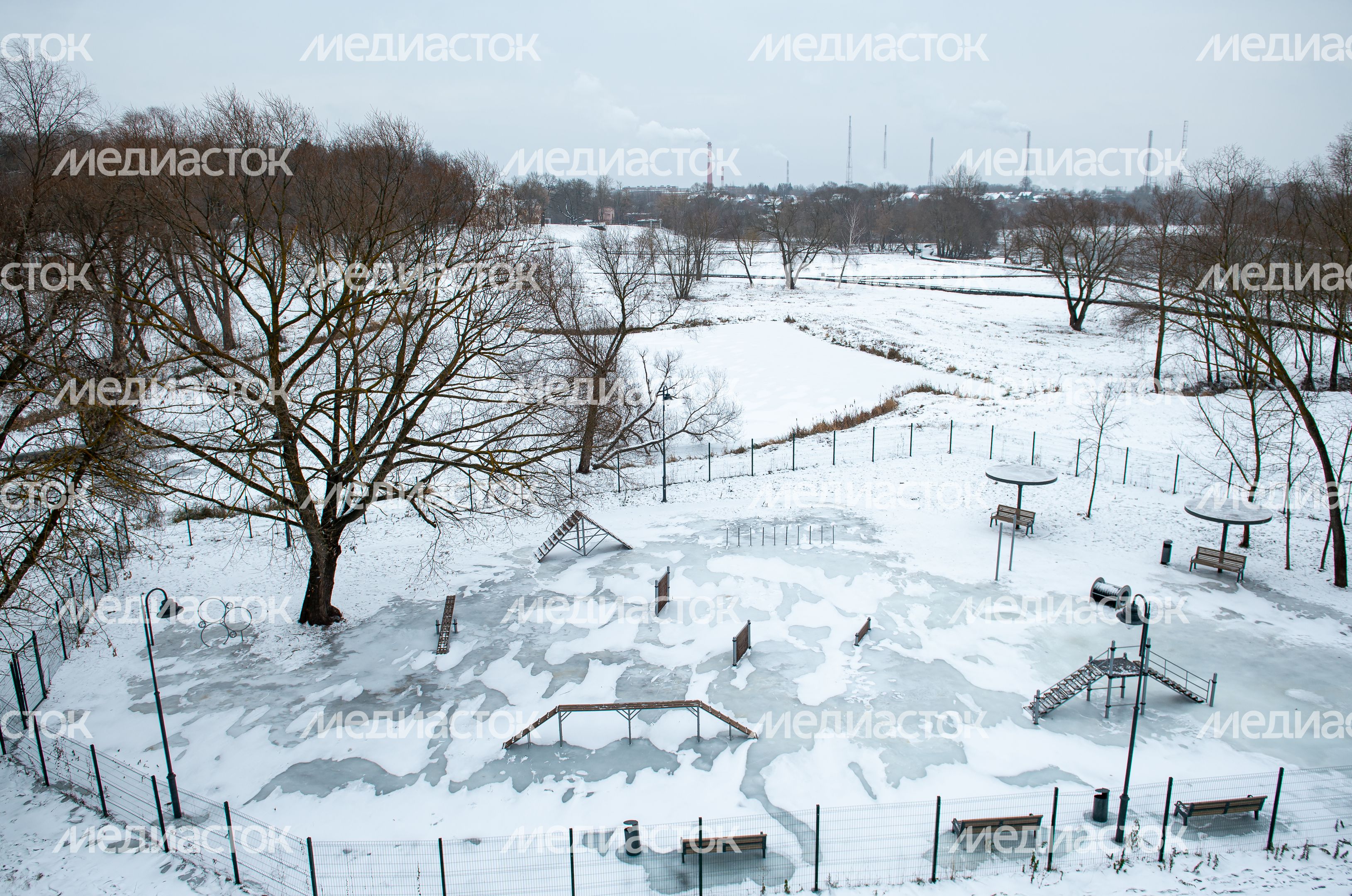Зимние виды города Воскресенск