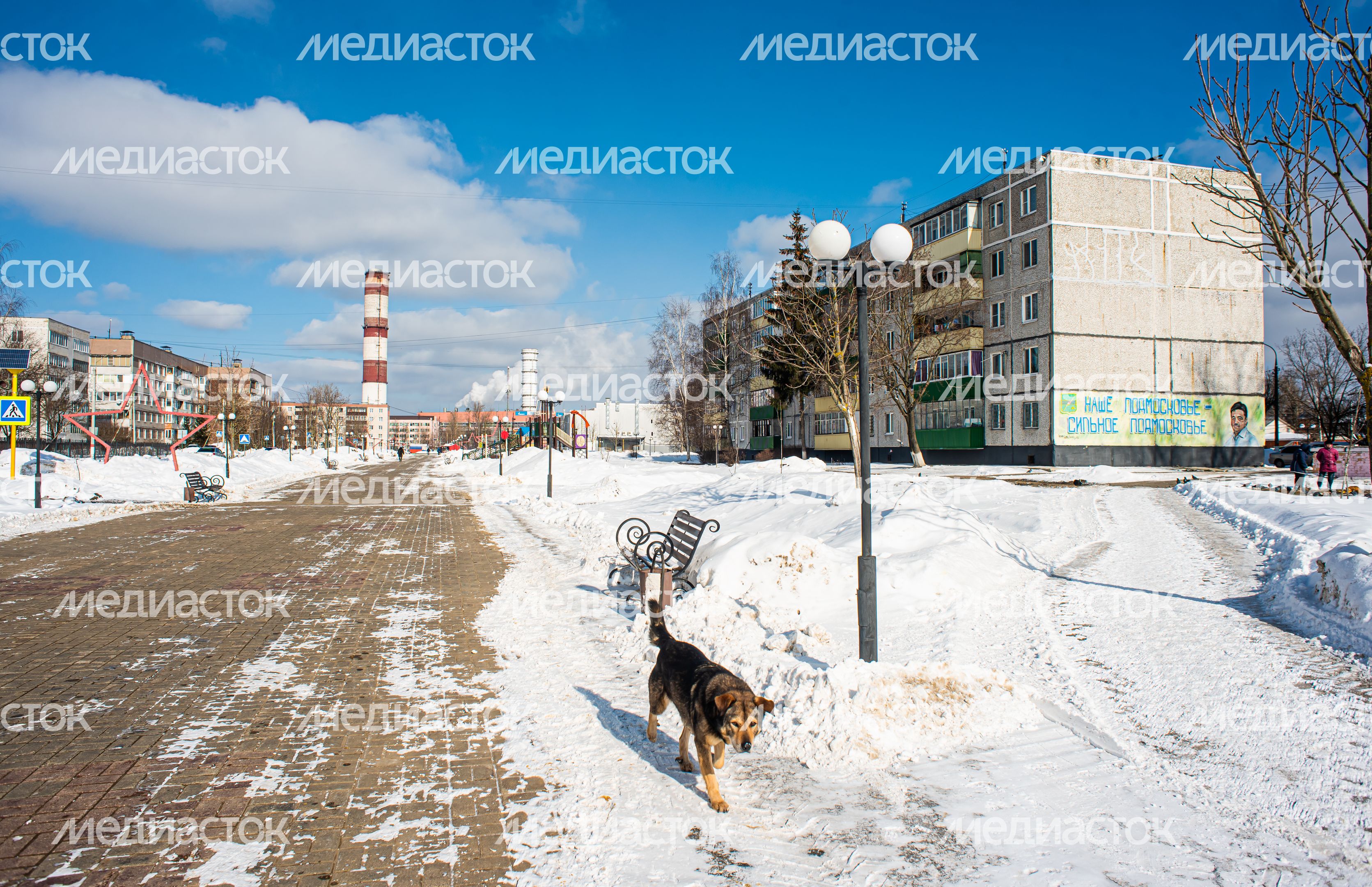 Зимние виды города Электрогорск