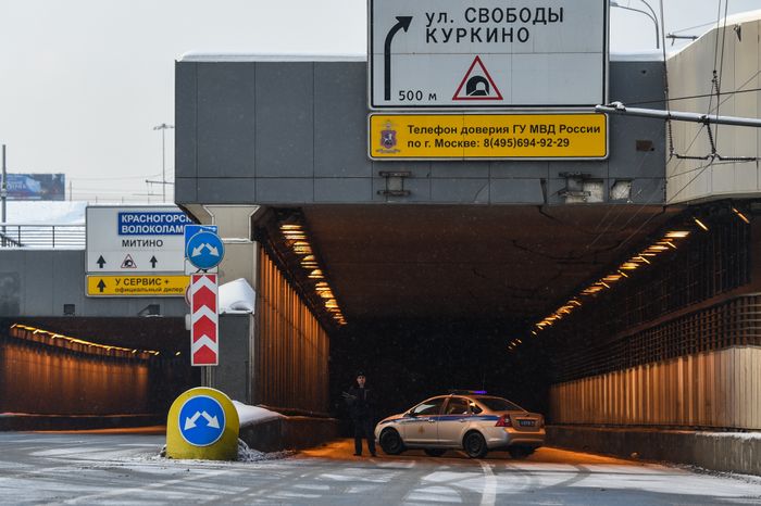 Тушинский тоннель затопило в Москве