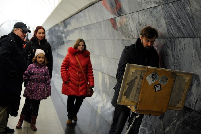 Акция «Пишем метро» в Московском метрополитене