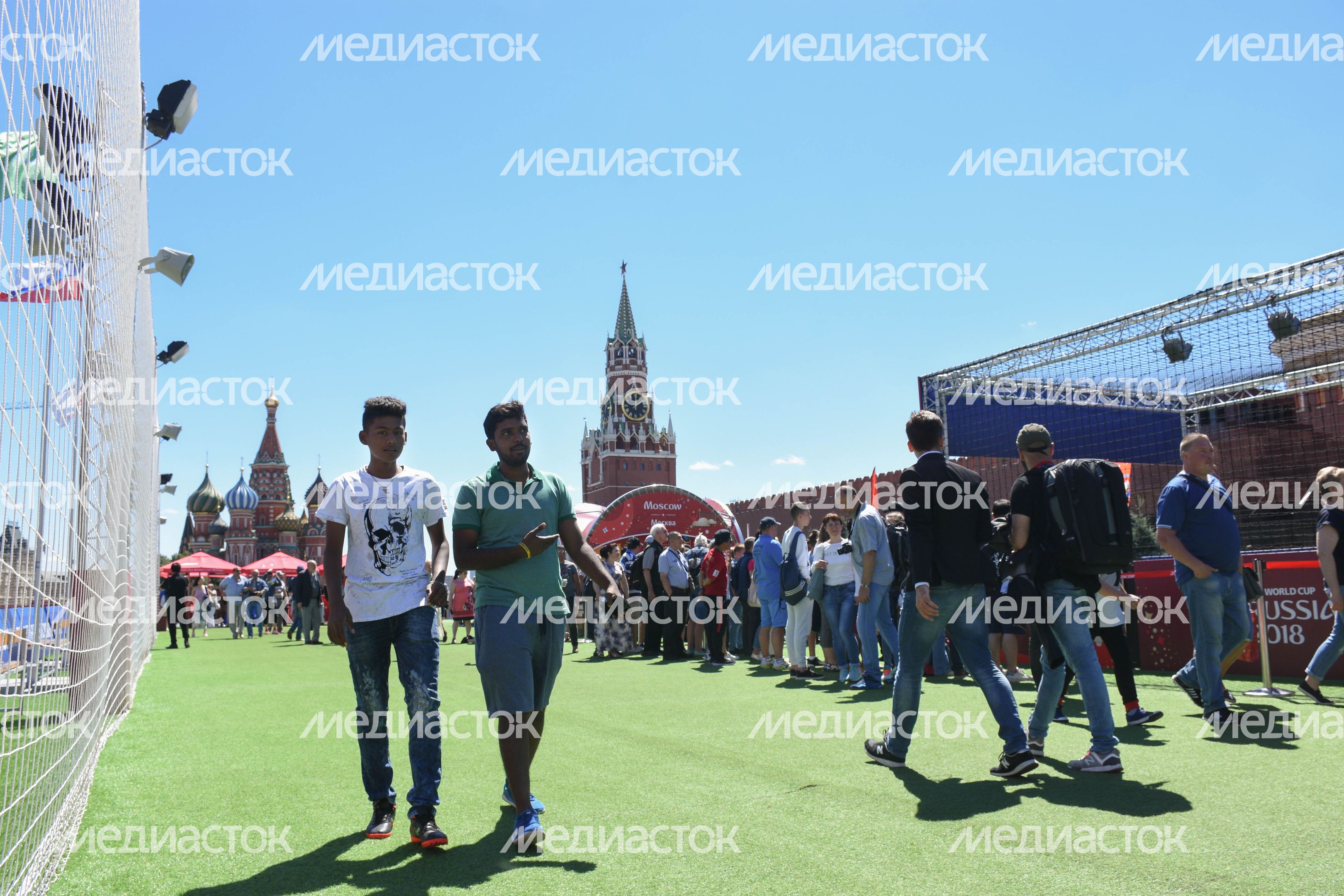 Футбольный парк на Красной площади в Москве