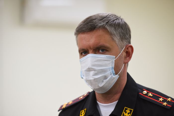 Медицинский центр для больных с коронавирусом, организованный в павильонах Конгрессно-выставочного центра в Кубинке