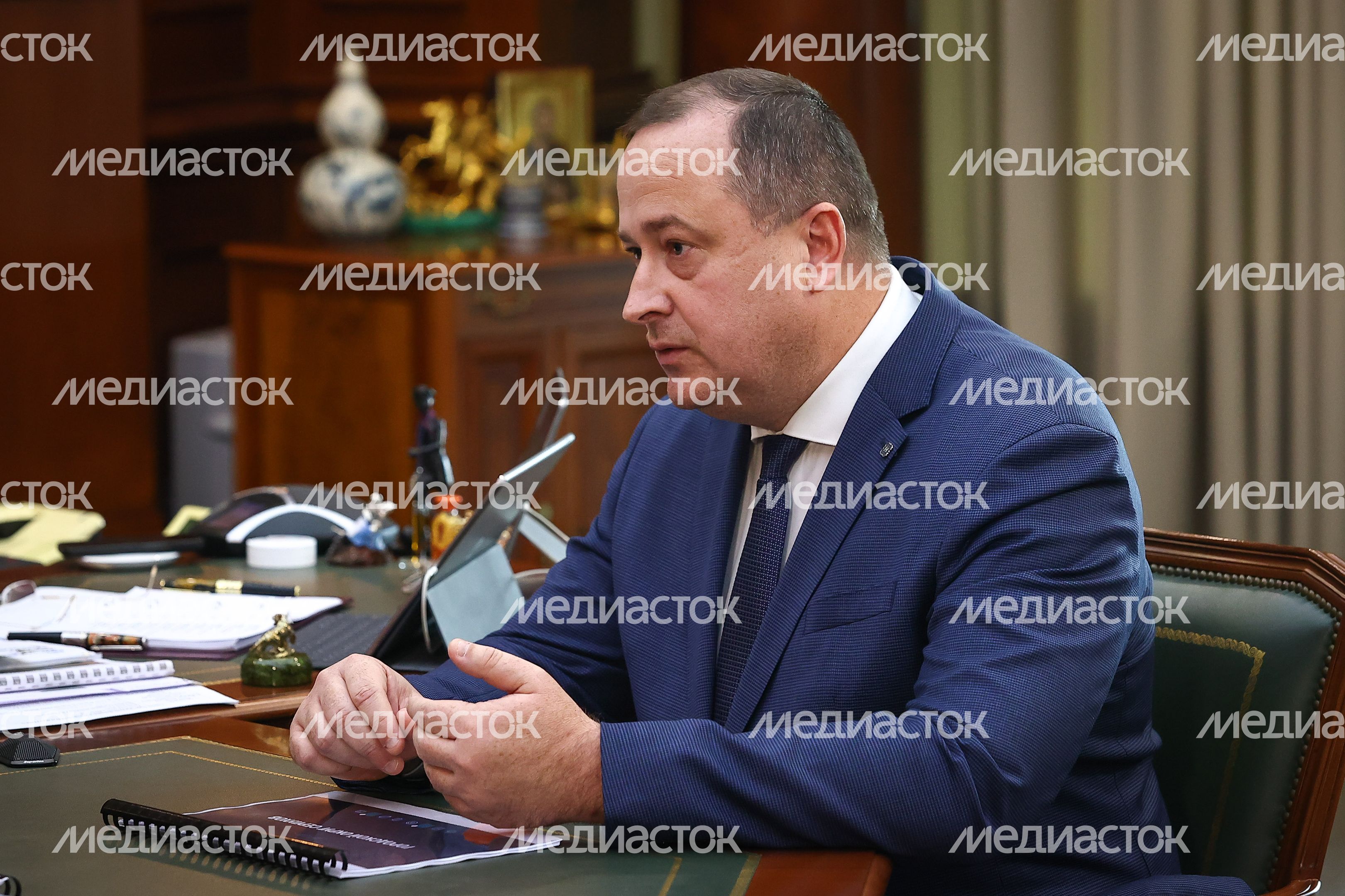 Рабочая встреча Губернатора Подмосковья Андрея Воробьева с Главой Серпухова Сергеем Никитенко