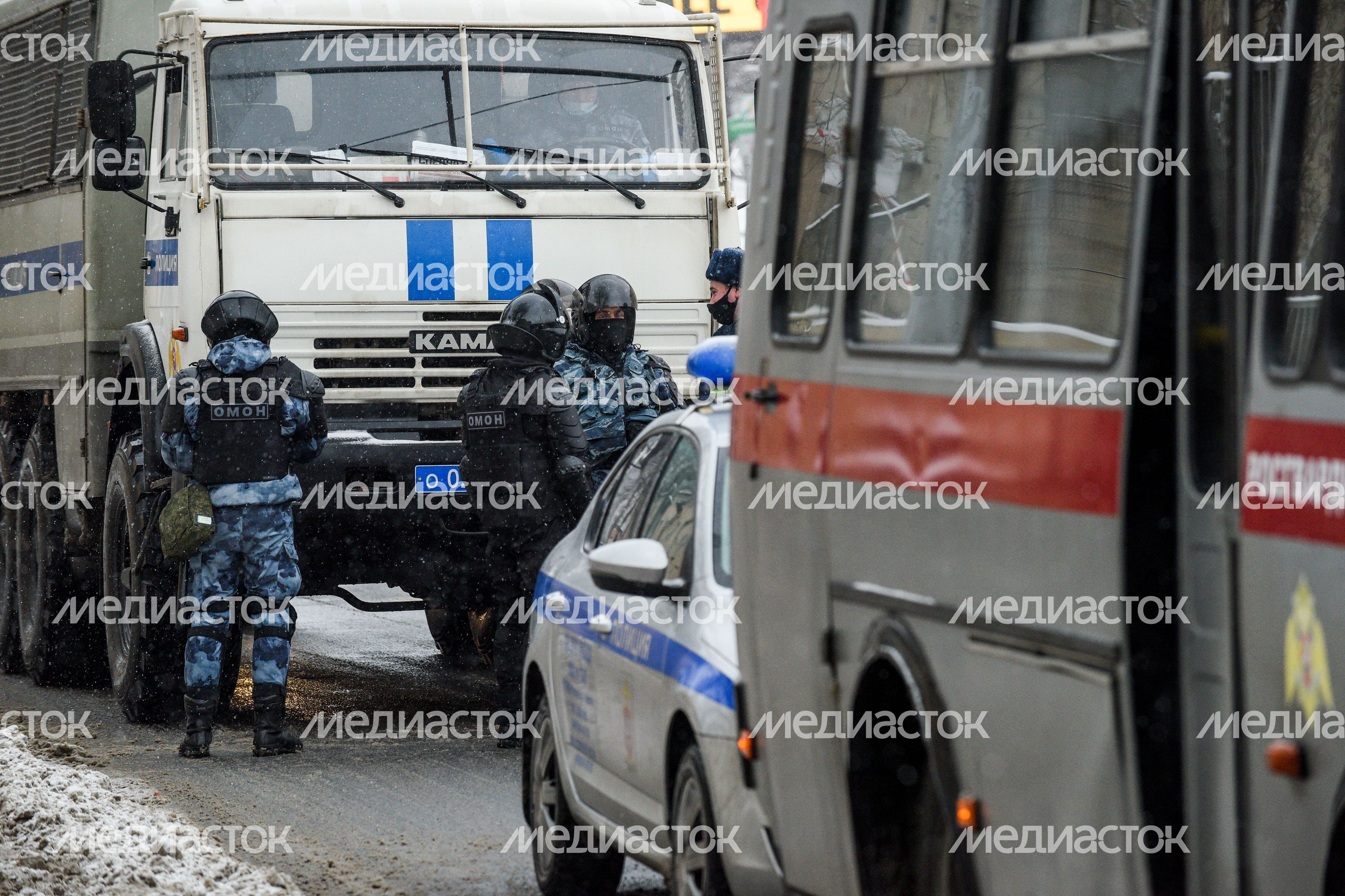 Охрана общественного порядка сотрудниками полиции в Москве
