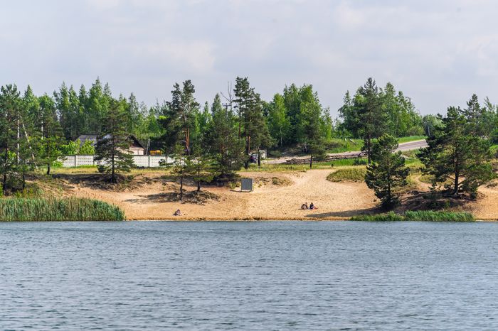 На Голубых озерах в Луховицах благоустроили пляж
