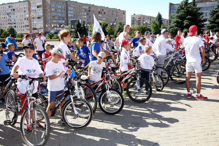 Велопробег в честь Дня российского флага в Орехово-Зуево