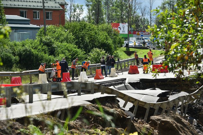 Последствия прорыва дамбы в Рузе