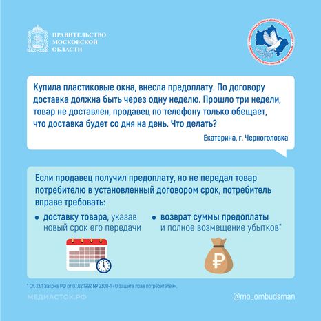 Что делать, если продавец задерживает доставку предоплаченного товара квадрат 01