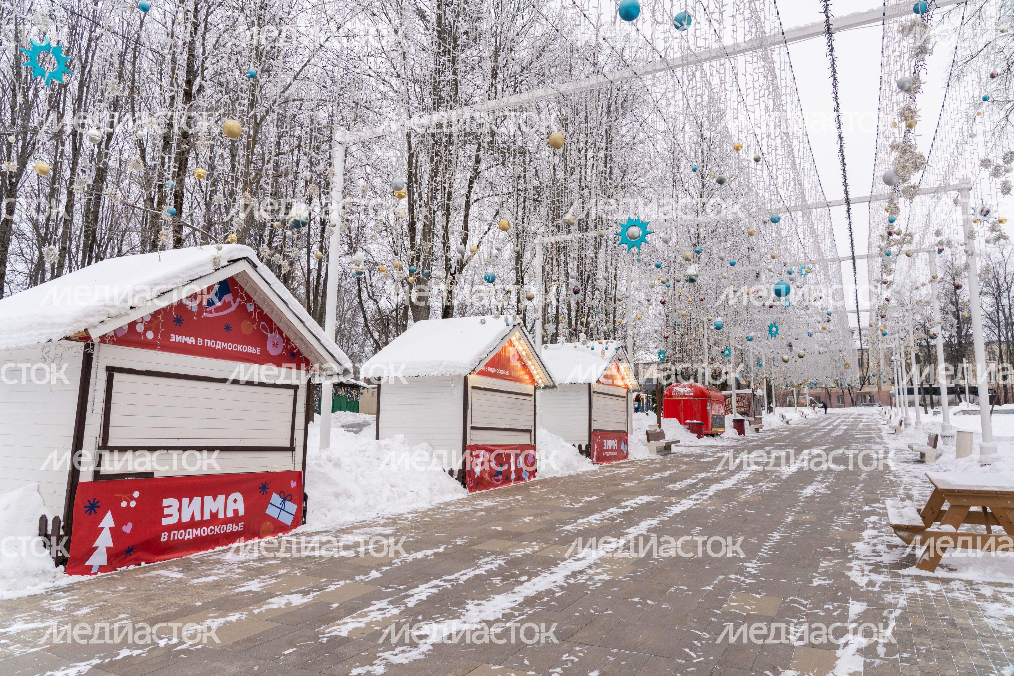 Истринский городской парк зимой Истринский городской парк зимой
