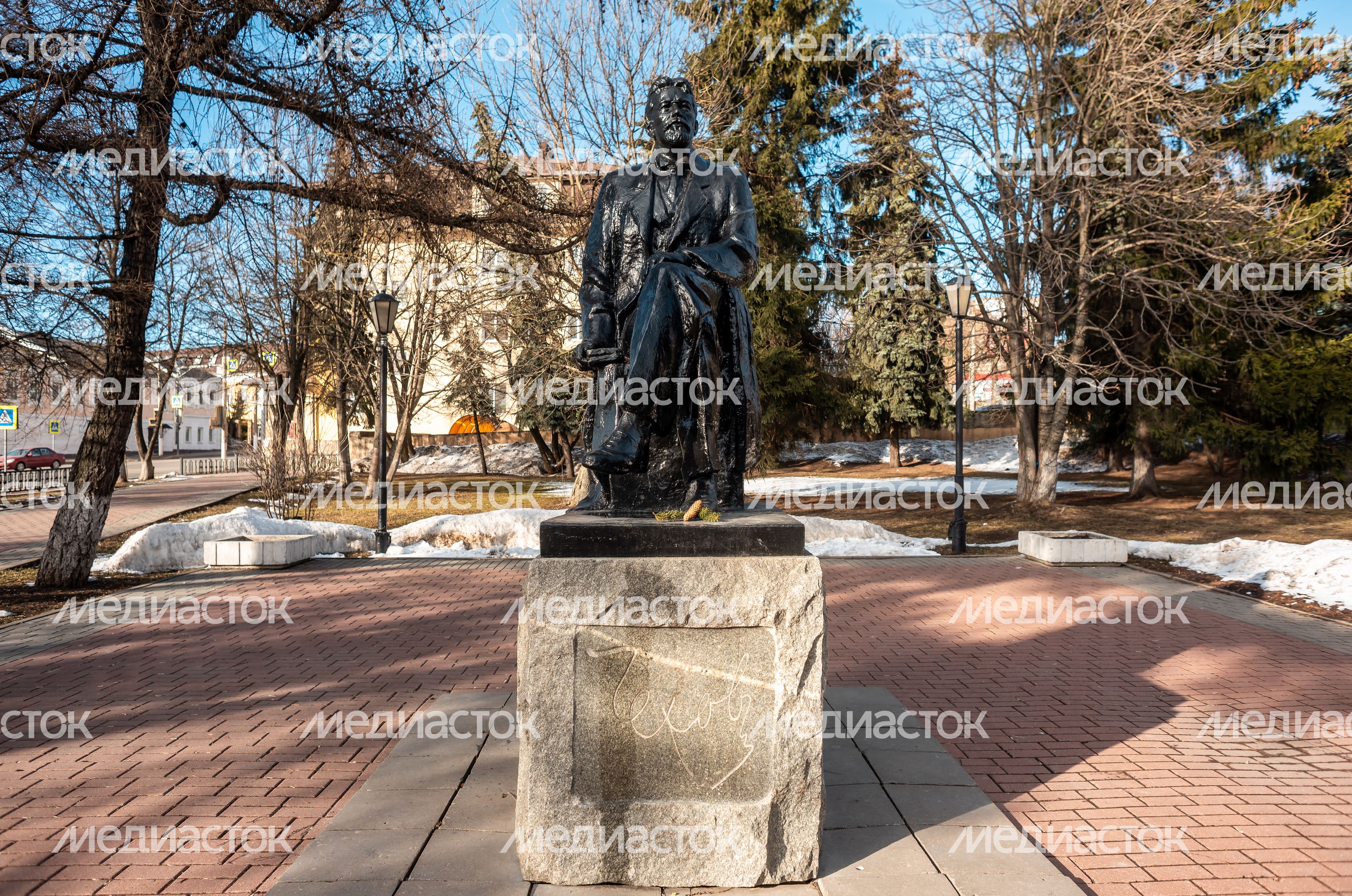 Зимние виды города Чехов