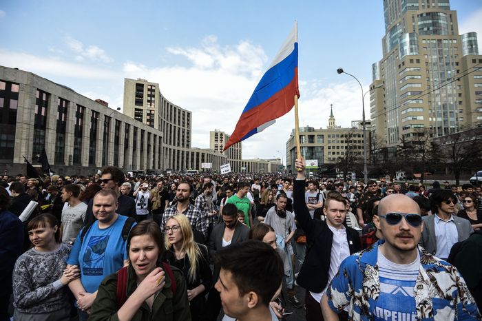 Митинг против блокировки Telegram в Москве