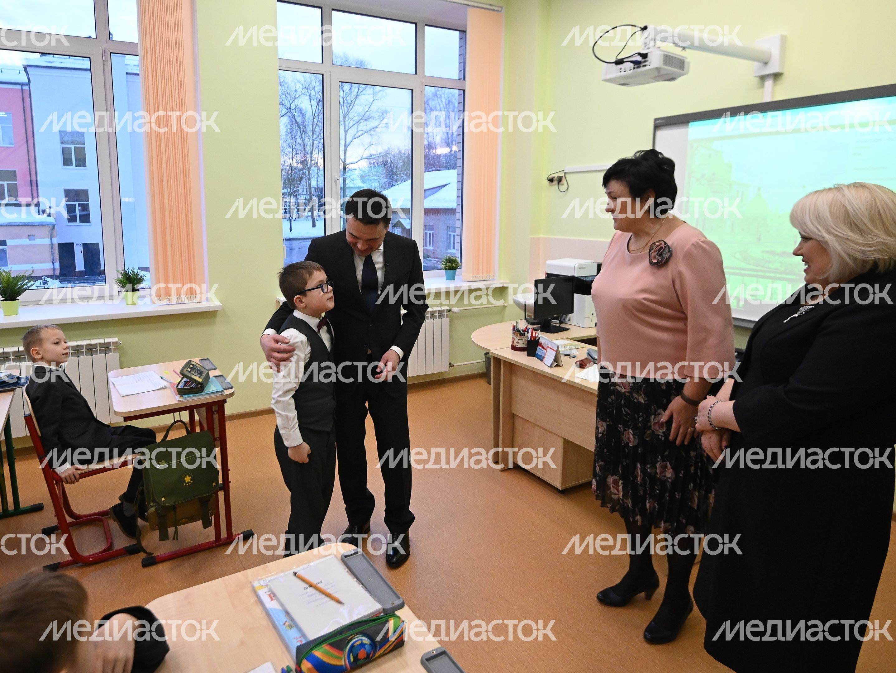 Открытие пристройки к школе №3 в городском округе Истра