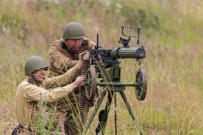 Военно-историческая реконструкция танкового сражения Курской битвы в Центральном парке «Патриот». Одинцовский округ
