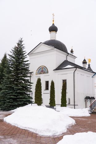 Серпухов. Высоцкий ставропигиальный мужской монастырь. Зима