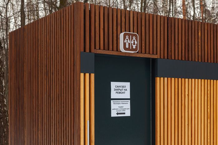 Томилинский лесопарк зимой в городе Дзержинский округа Люберцы