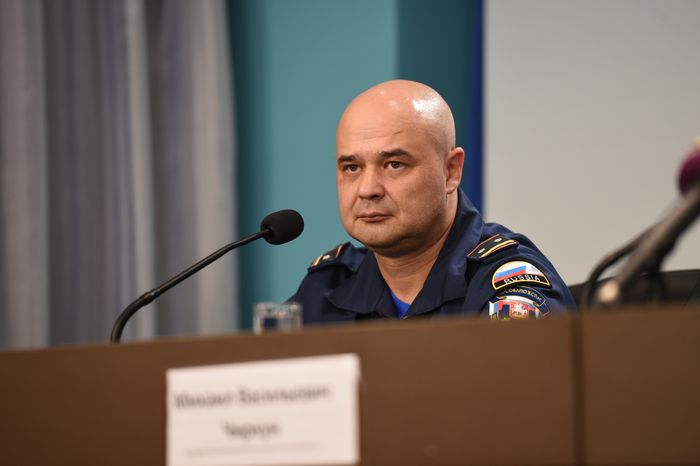 Пресс-конференция замначальника ГКУ МО «Мособлпожспас» Сергея Гедина