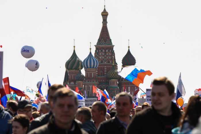 Первомайская демонстрация на Красной площади