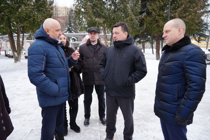 Проверка Губернатором Центрального парка культуры и отдыха в Пушкино