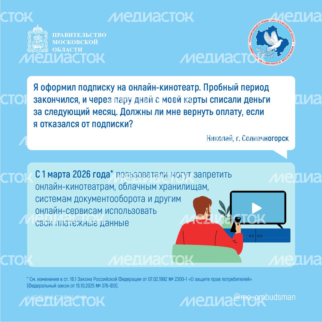 Должен ли онлайн кинотеатр вернуть деньги квадрат 01