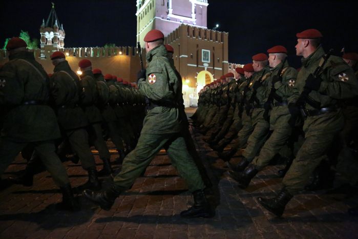 Репетиция парада Победы на Красной площади в Москве