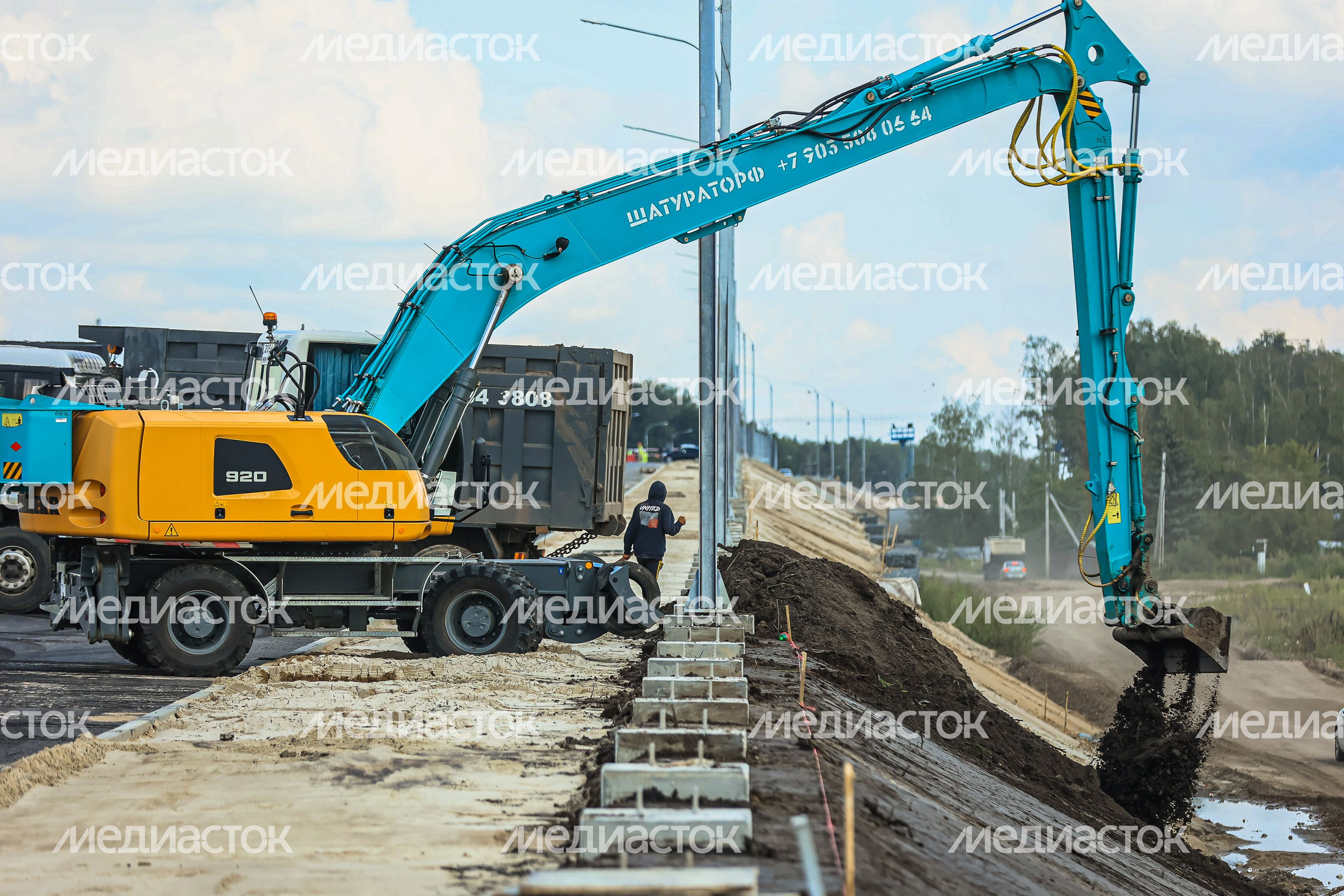 Проверка хода строительства подмосковного участка М-12 «Москва-Казань» Губернатором Подмосковья