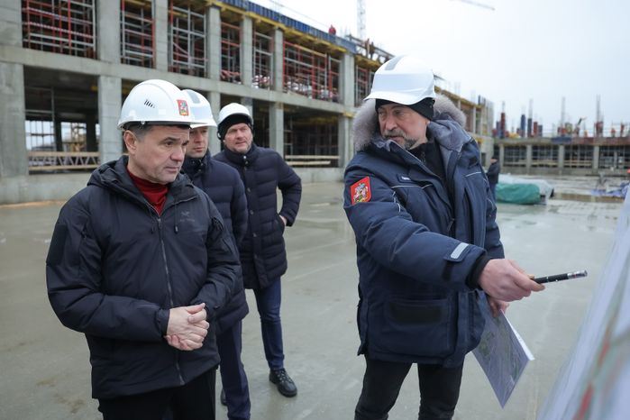 Андрей Воробьев проверил ход строительства Балашихинской областной больницы