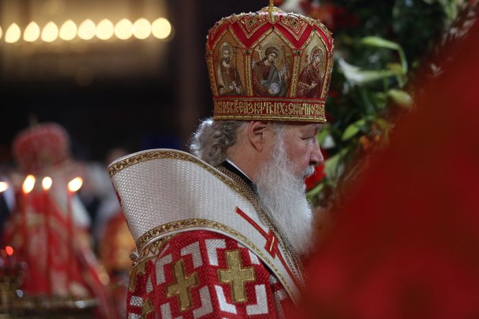 Пасхальное богослужение в Храме Христа Спасителя в Москве