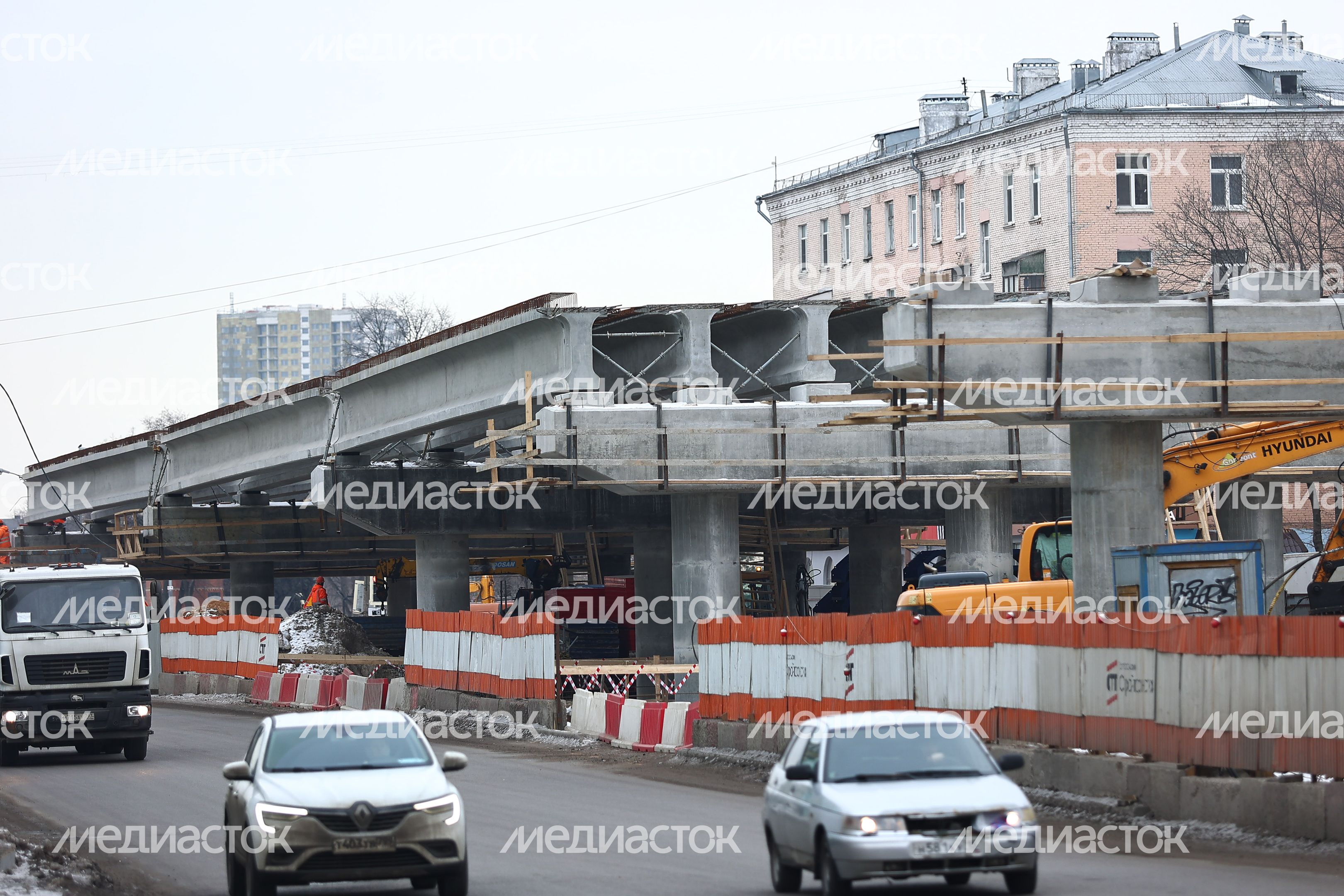 Проверка губернатором строительства эстакады в Люберцах