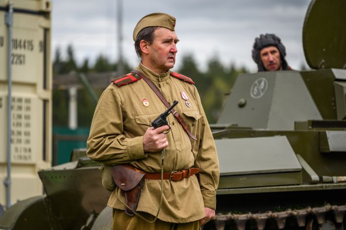 Военно-историческая реконструкция событий мая 1945 года в музее истории танка Т-34 в Мытищах