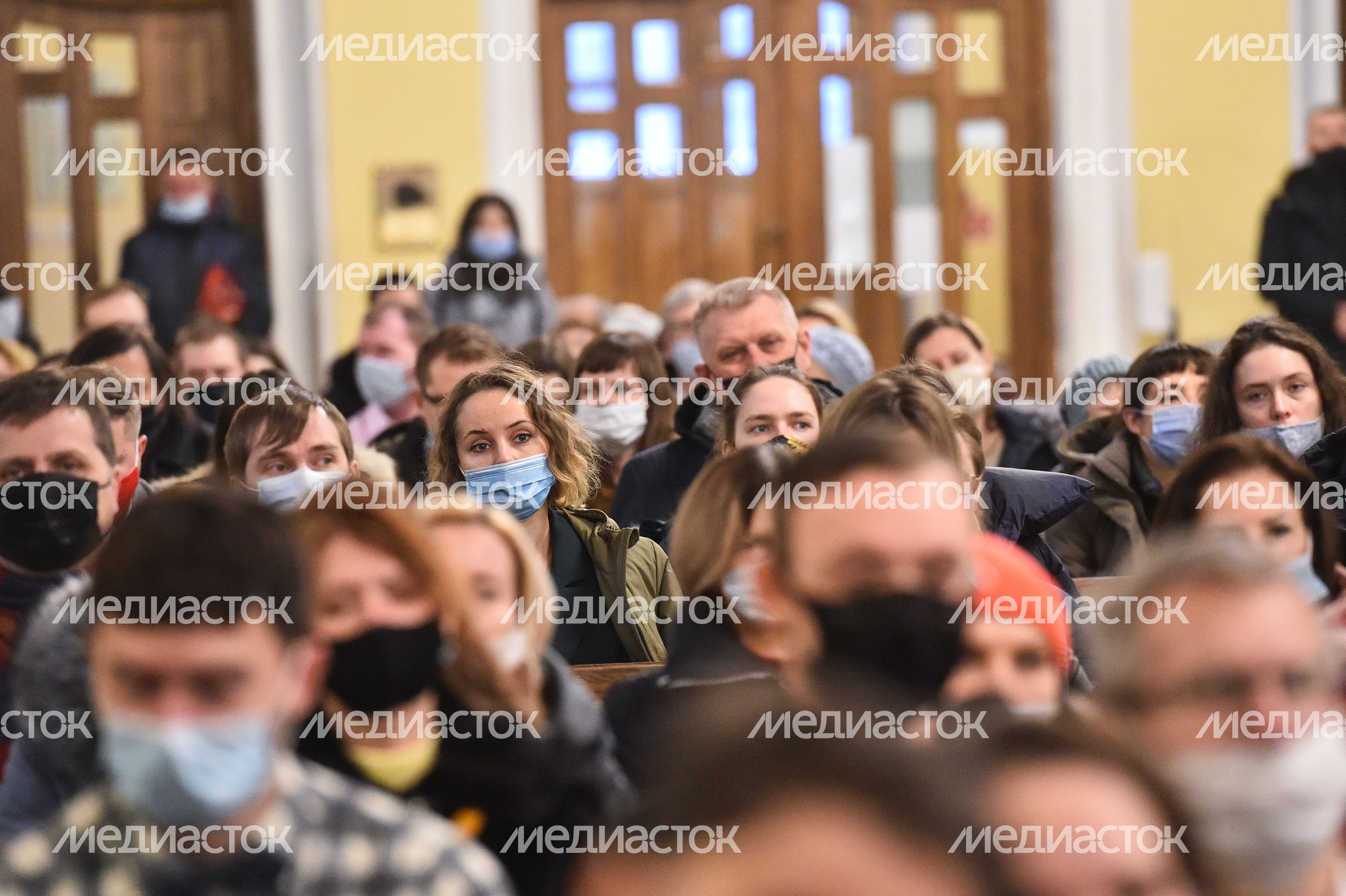 Рождественская служба в кафедральном соборе Непорочного Зачатия Пресвятой Девы Марии