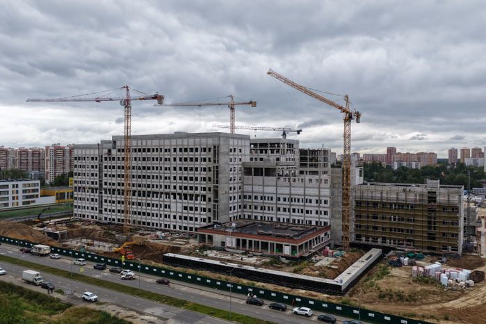 Продолжается строительство ЦРБ в балашихинском мкр. Ольгино