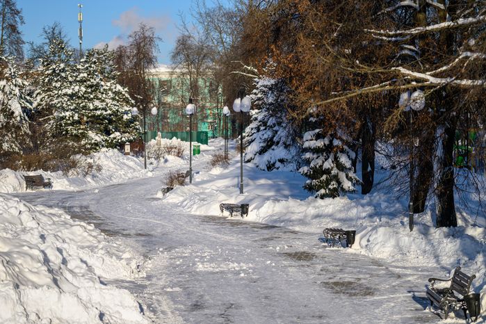 Люберецкий центральный парк культуры и отдыха зимой